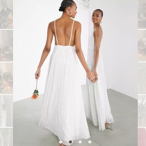 NWT and Never Worn ASOS Joni Sequin cami wedding dress
